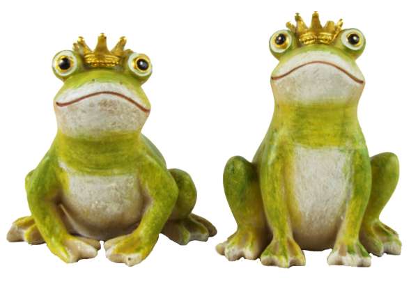 Entzückendes 2er Set Froschkönig - Höhe ca. 9,5 cm